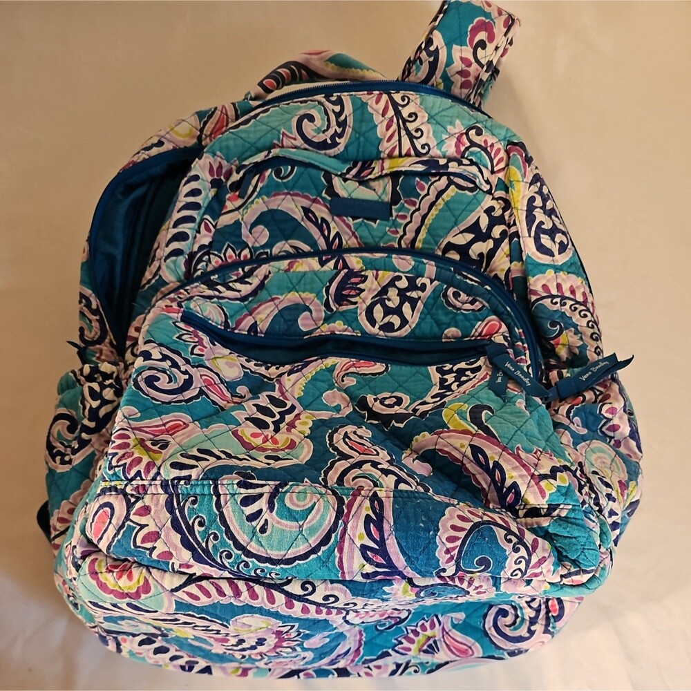 Vera Bradley Backpack Multicolored Blue purple, White Pink
